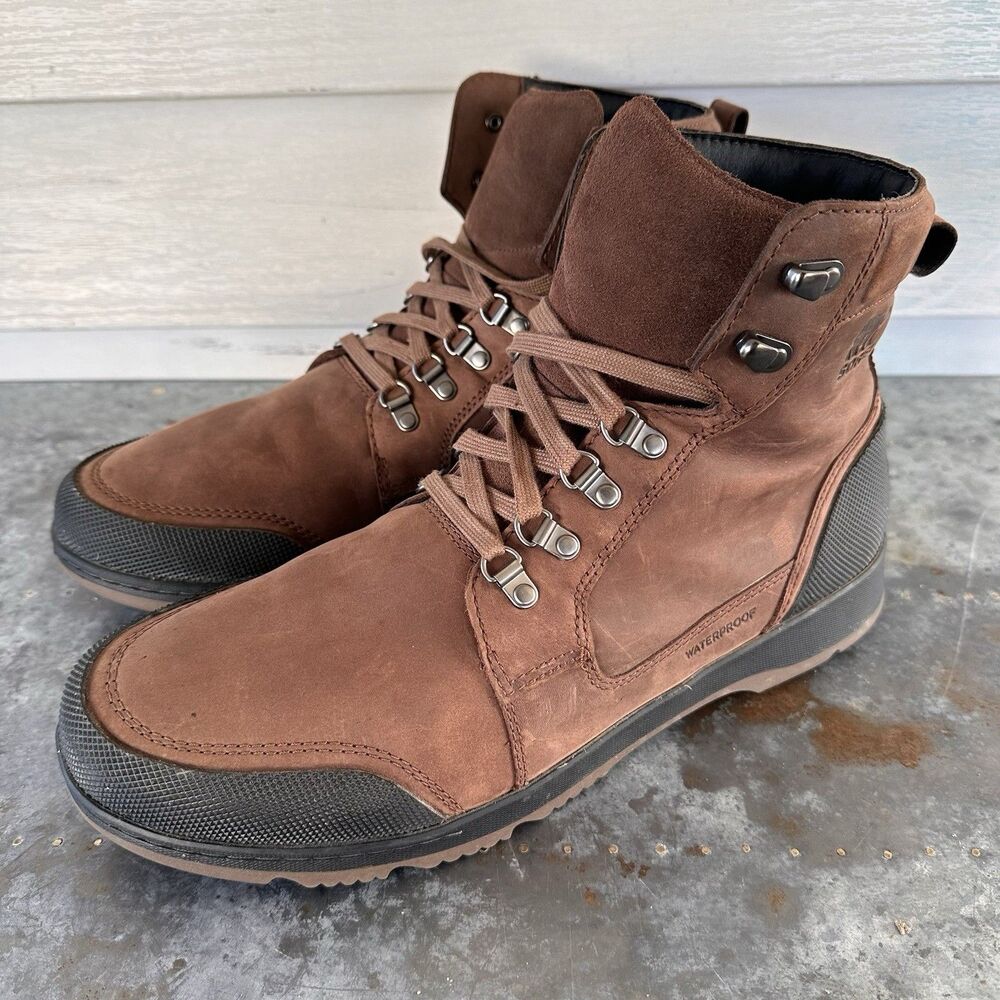 Sorel Ankeny II Mid WP Boots Mens Size 13 Waterproof Leather Suede Brown NM4906